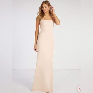 NWT Azazie Tayla Dress - White Alabaster
